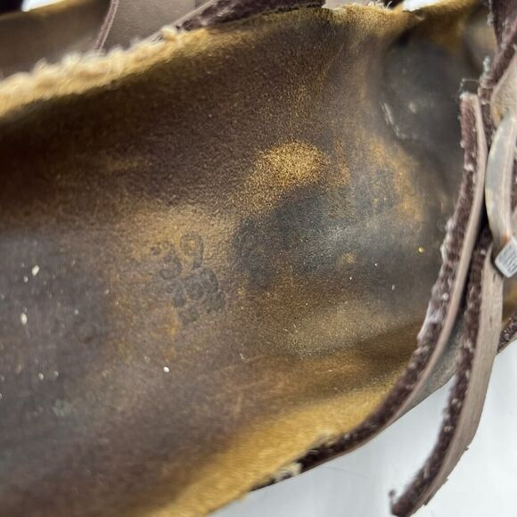 Birkenstock Sandals Womens 39/8 Mocha Mayari Toe Loop Strappy Slip On Flat - Picture 12 of 13